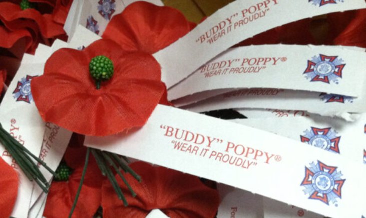 Buddy Poppies assembled by veterans
